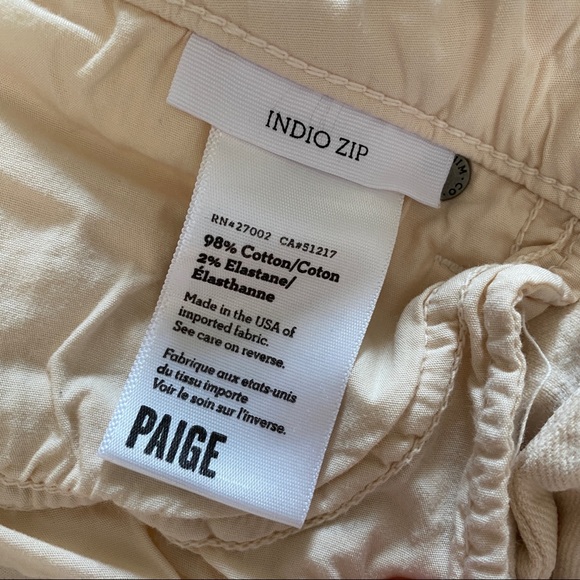 Paige Indio Zip cream skinny jeans Size 27 - Picture 5 of 7